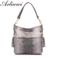 Cartera balde de cuero genuino grabado